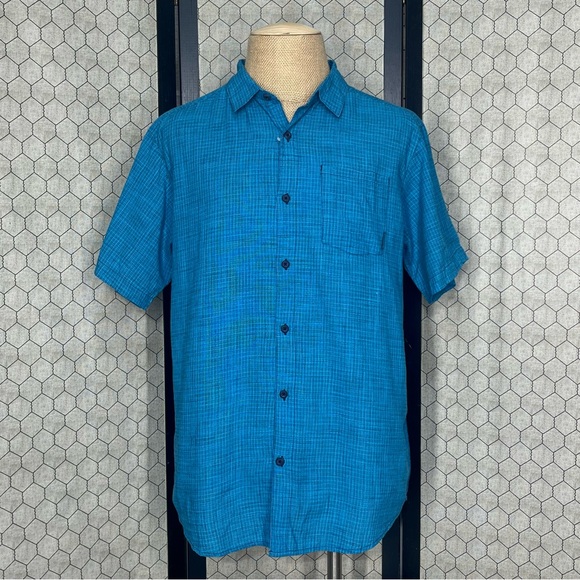 Columbia Under Exposure Regular Fit Plaid Button Down Short Sleeve Shirt - Picture 1 of 11